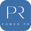 Power PR logo with the letters P and R in white, respectively, and the phrase 'Power PR' in smaller white bold letters underneath.