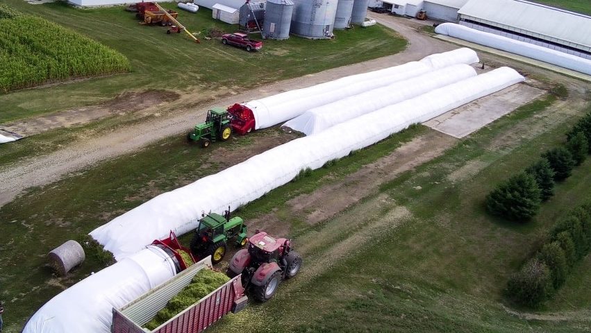 bagged silage, silage bagging equipment, nutrient rich feed, dairy production